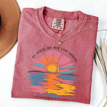 His Mercies Are New Each Morning Sunset T-Shirt