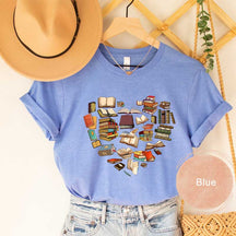 Retro Read Book Heart T-Shirt