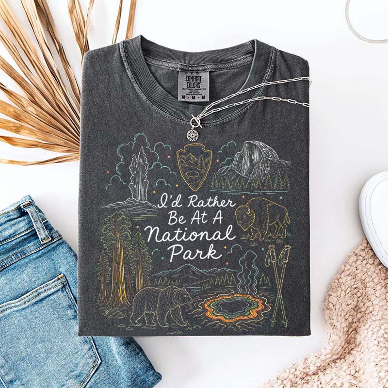 I'd Rather Be At America Parks Lovers T-Shirt