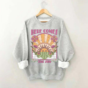 Here Comes The Sun Retro Celestial Sweatshirt