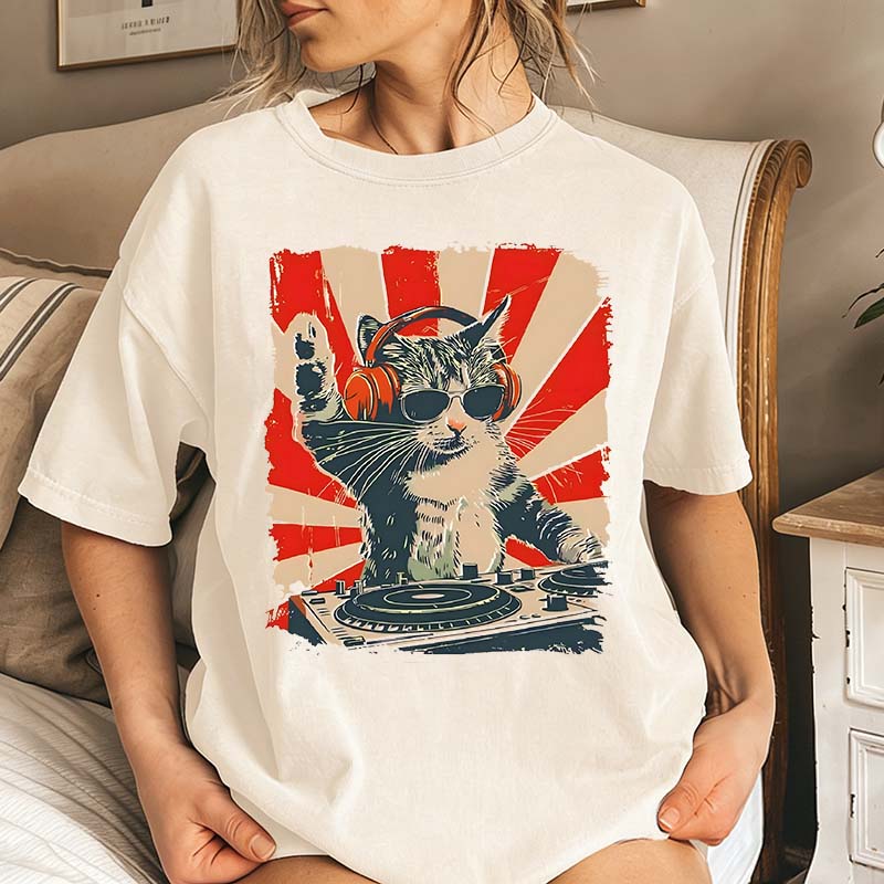 Cool DJ Cat T-Shirt