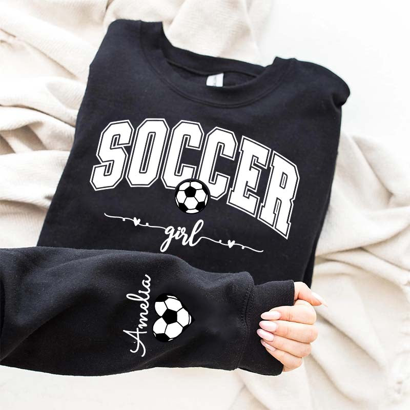 Personalized Soccer Girl Sweatshirt