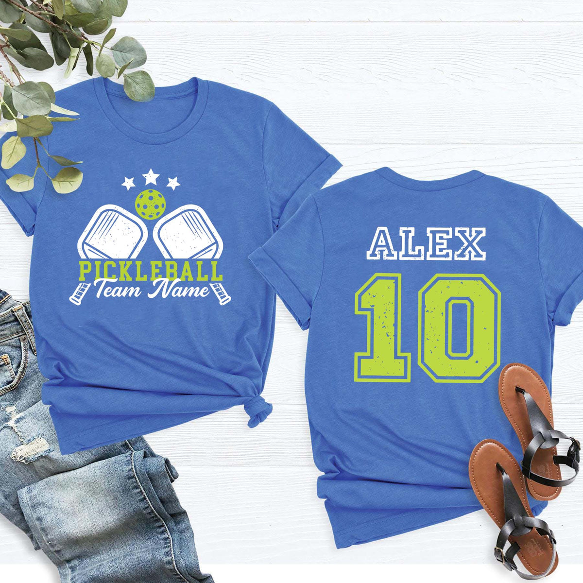 Custom Name and Player Number Pickleball T-Shirt