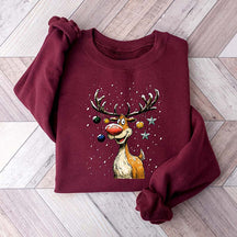 Christmas Reindeer Festive Holiday Funny Deer Sweatshirt
