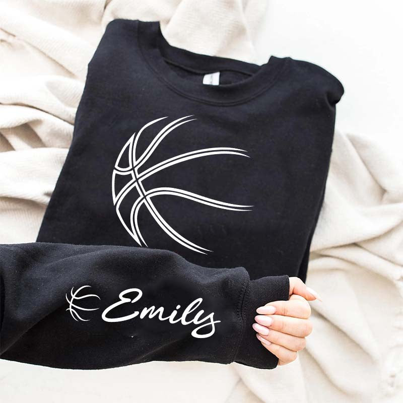Personalized Basketball Silhouette Sweatshirt