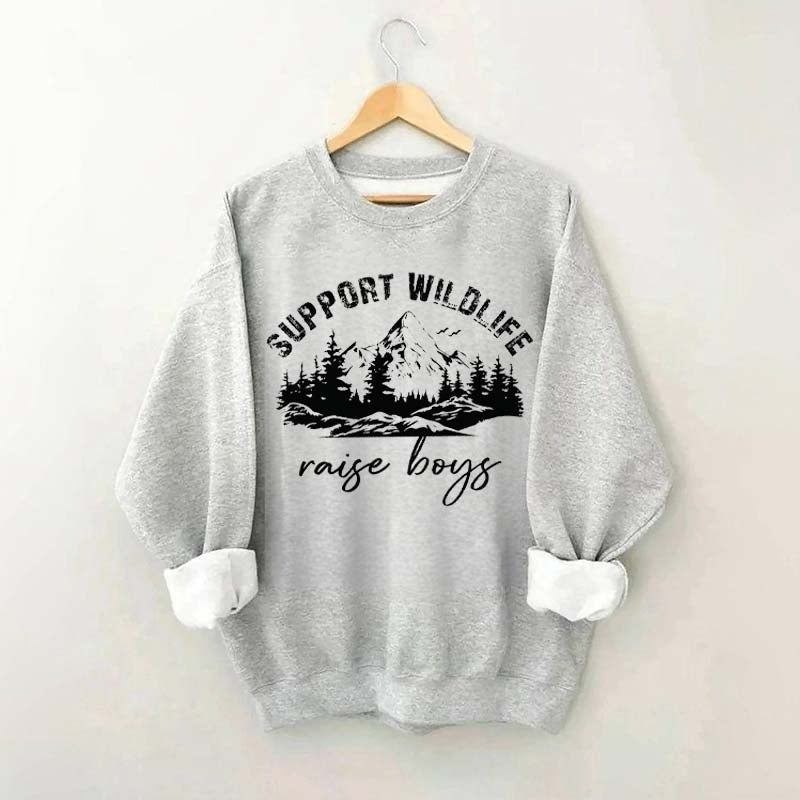 Support Wildlife Raise Boys Sweatshirt