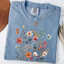 Comfort Color Floral Wildflower Graphic T-Shirt