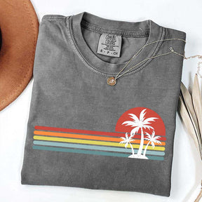 Retro Tropical Island Palm Tree T-Shirt