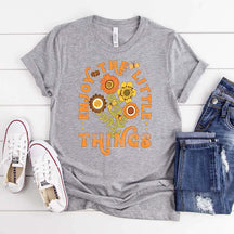 Enjoy The Little Things Orange Flower T-Shirt