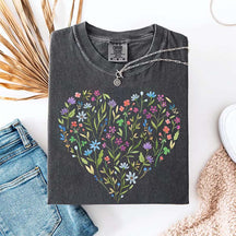 Wildflower Heart Graphic T-Shirt