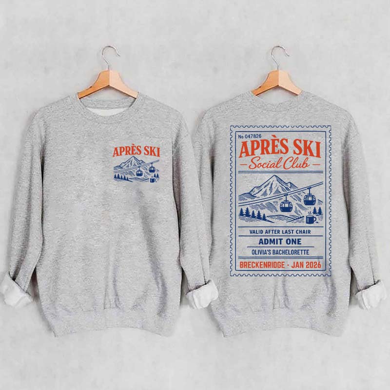 Custom Ski Club Bachelorette Sweatshirt