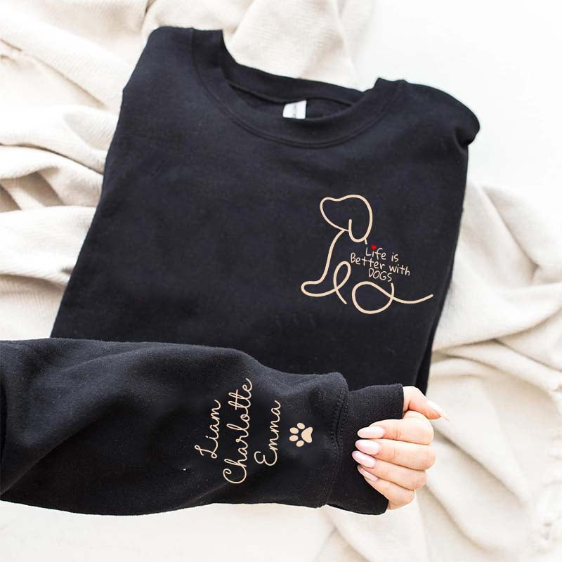 Personalized Pet Name Dog Mom Sweatshirt