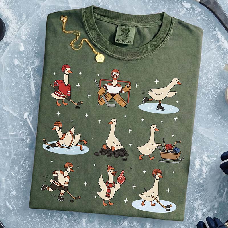 Silly Goose Hockey Winter Sports T-Shirt