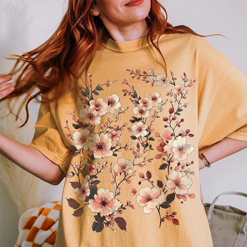 Gardening Fairycore Pressed Wildflower Cottagecore T-Shirt