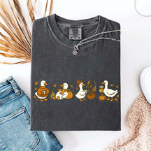 Fall Goose Vibes Autumn Coffee Pumpkin T-Shirt