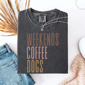 Comfort Colors Weekends Coffee Dogs T-Shirt