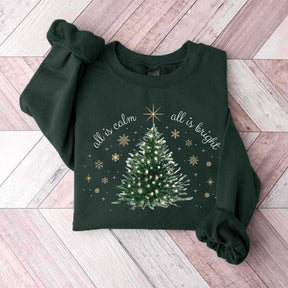 Minimal Chic Holiday Bright Christmas Tree Sweatshirt