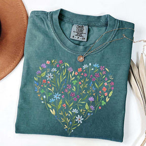 Wildflower Heart Graphic T-Shirt
