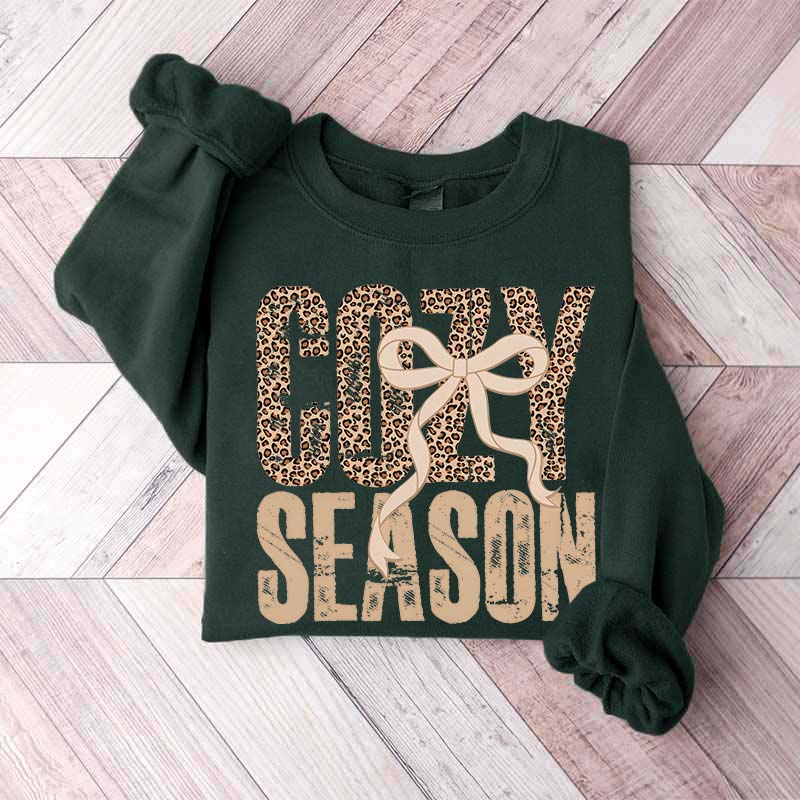 Leopard Fall Cozy Season Sweatshirt