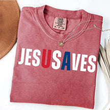 Comfort Colors Jesus Saves USA T-shirt