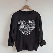 Book Heart Sweatshirt