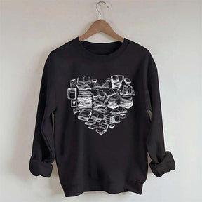 Book Heart Sweatshirt