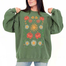 Retro Minimalist Boho Floral Sweatshirt