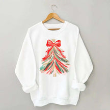 Red Bow Christmas Tree Sweatshirt