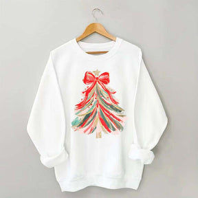 Red Bow Christmas Tree Sweatshirt