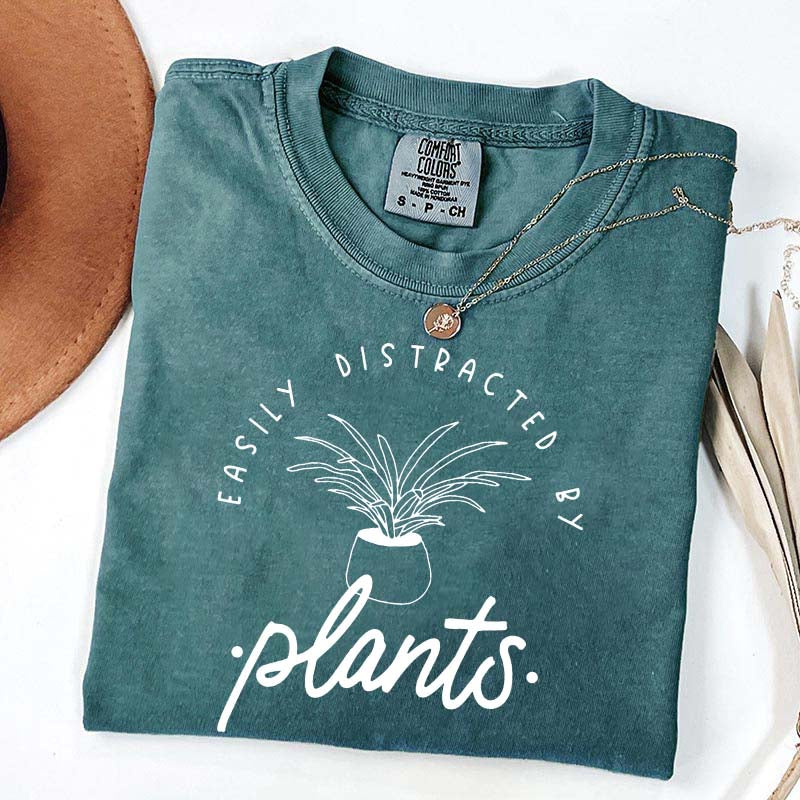 Simple Easily Distracted by Plants T-Shirt