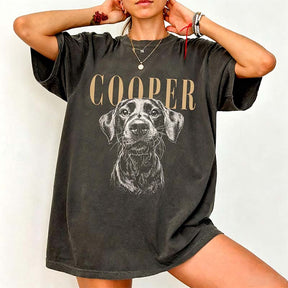Custom Pet Photo And Name T-Shirt