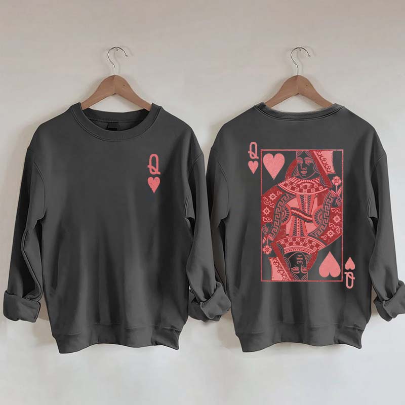 Queen of Hearts Valentines Sweatshirt