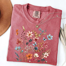 Comfort Color Floral Wildflower Graphic T-Shirt
