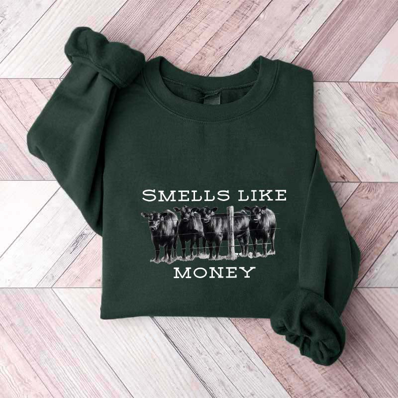 Smells Like Cattle Western Cow Sweatshirt
