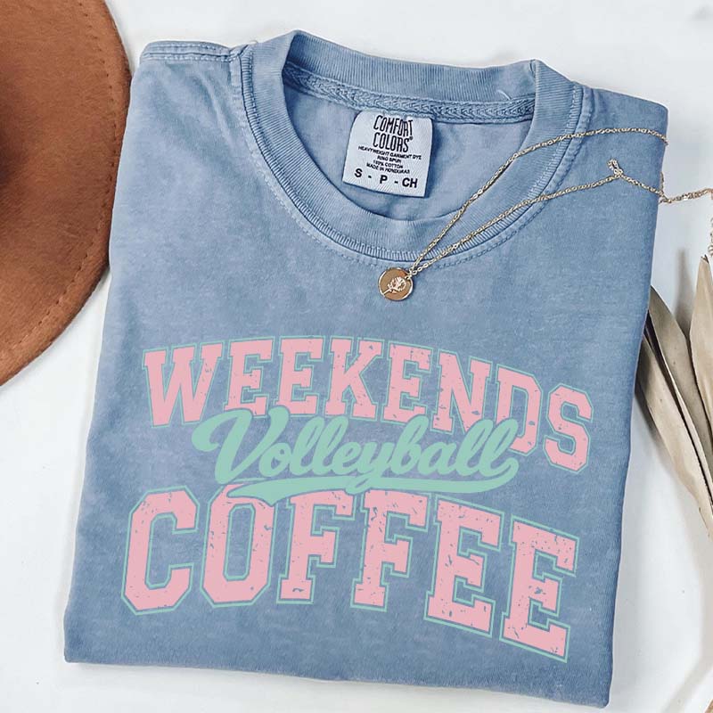 Weekends Coffee Volleyball T-Shirt