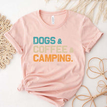 Dogs Coffee Camping Vacation T-Shirt