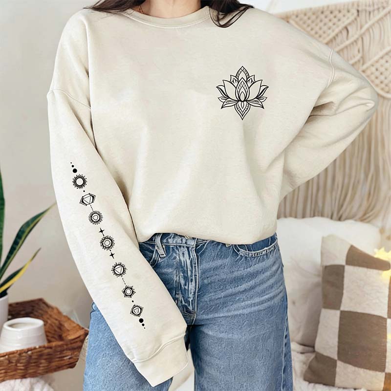 Chakra Symbols Meditation Yoga Sweatshirt