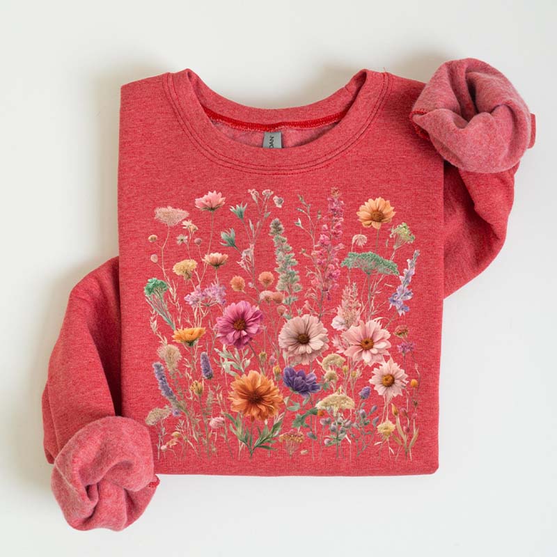 Pastel Botanical Floral Lover Gift Sweatshirt
