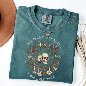 All Plants Are Edible Funny Dark Botanical Gothic Garden T-Shirt