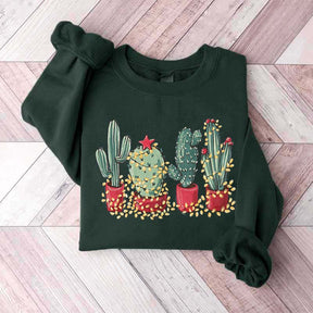 Christmas Cactus Cute Sweatshirt