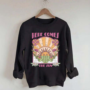 Here Comes The Sun Retro Celestial Sweatshirt