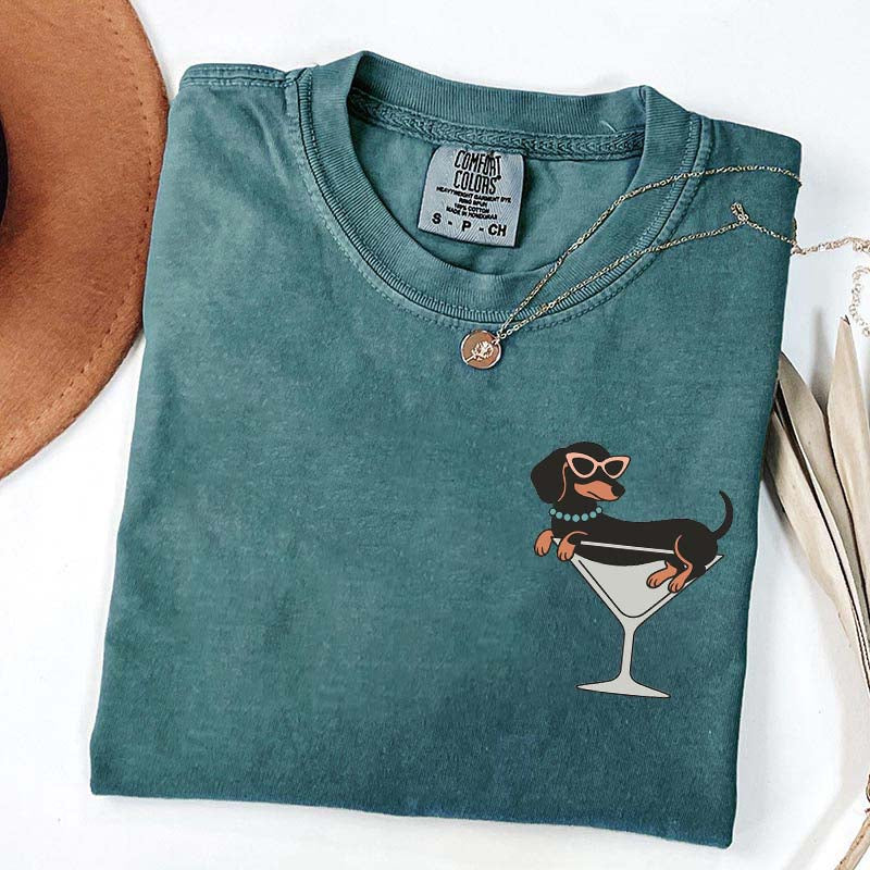 Weenies and Martinis Dachshund Weenie Tini T-Shirt