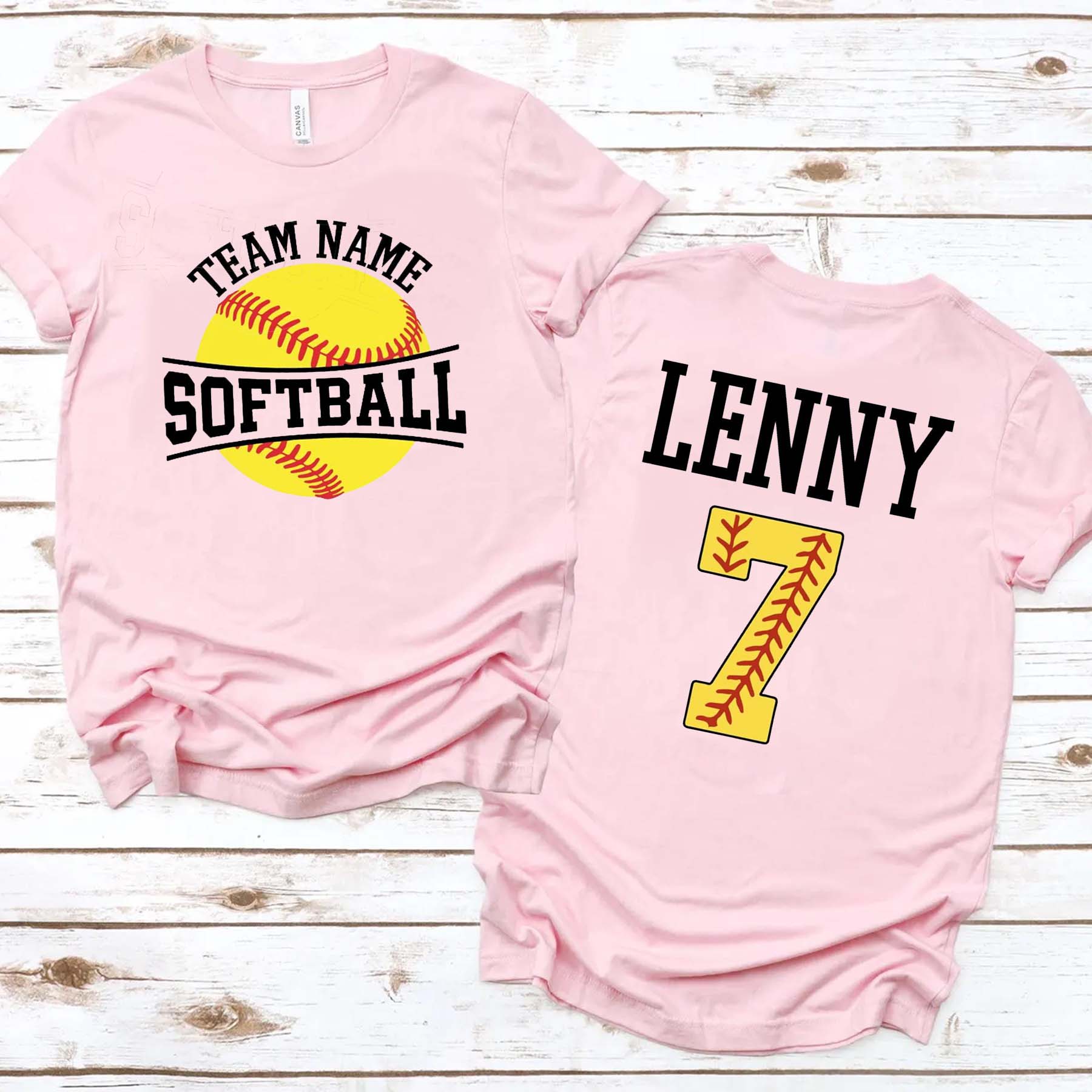 Personalized Softball Team T-Shirt