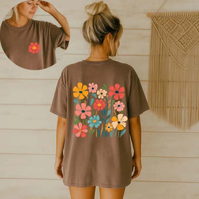 Botanical Daisy Lover Retro Floral T-Shirt
