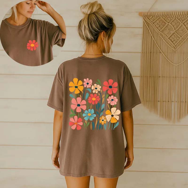 Botanical Daisy Lover Retro Floral T-Shirt