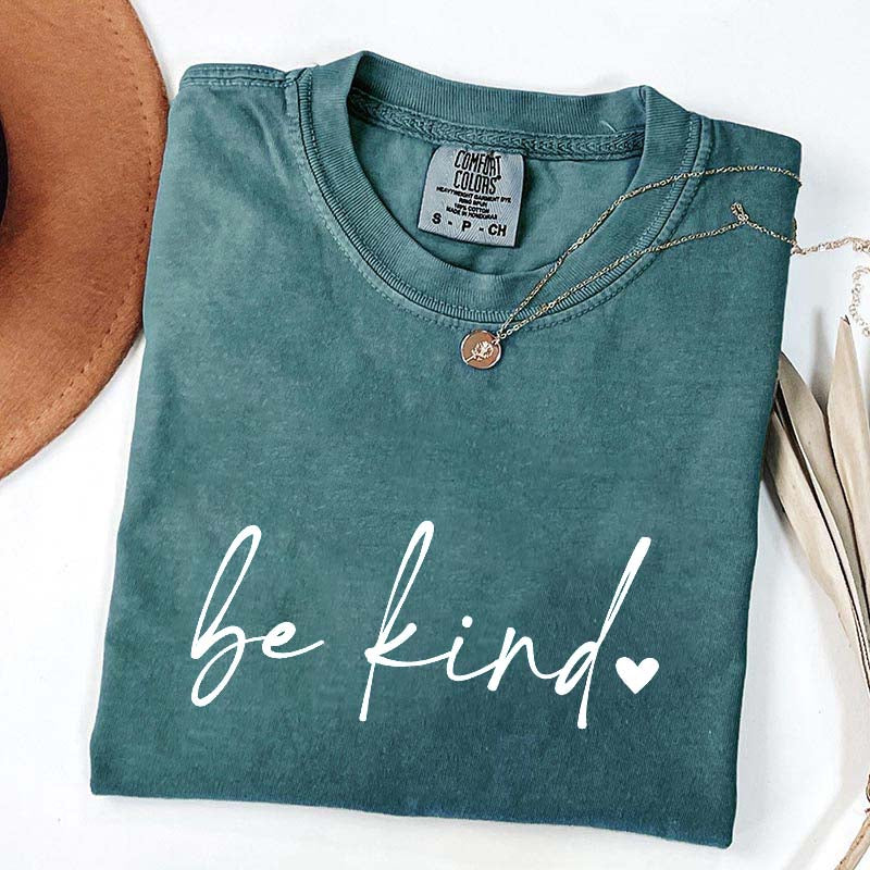 Inspirational Be Kind Heart Minimalist T-Shirt