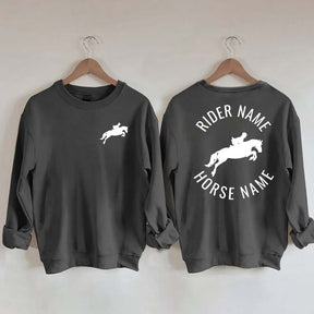 Personalized Equestrian Name Horse Horseback Riding Sweatshirt