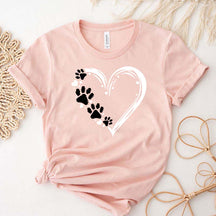 Paw Heart Cat Dog Lover T-Shirt