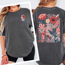 Floral Comfort Colors Nature Gift Womens T-Shirt