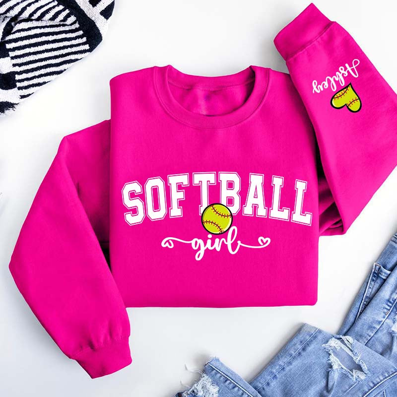 Custom Softball Girl Sweatshirt